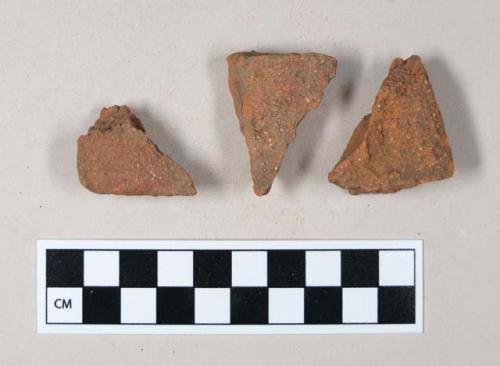 Redware roof tile fragments