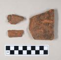 Redware roof tile fragments