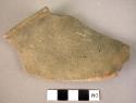 Fragments of urn, everted, flattened rim - pottery