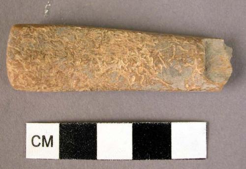 Bone shaft, fragment of a tool (chisel?)