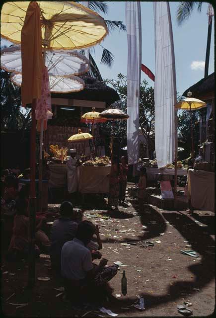 Kuningan ceremony at temple