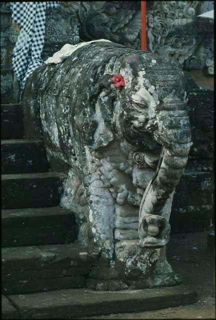 Decorated elephant at temple