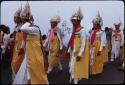 Baris procession for Purnama to Pura Batur