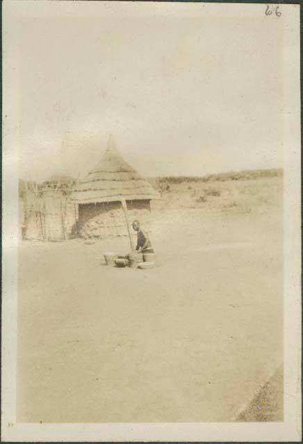 View of village huts