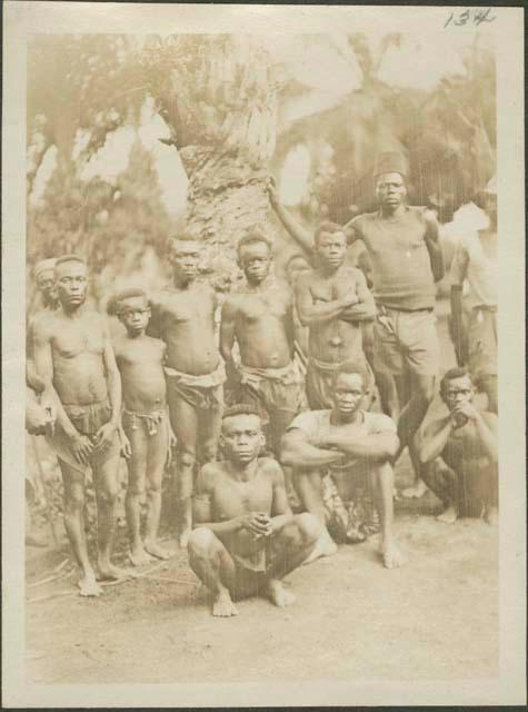 Mbuti men and boys from Gombari