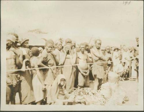 Crowd attending festival in Watsa, a gold-mining post near Arebi