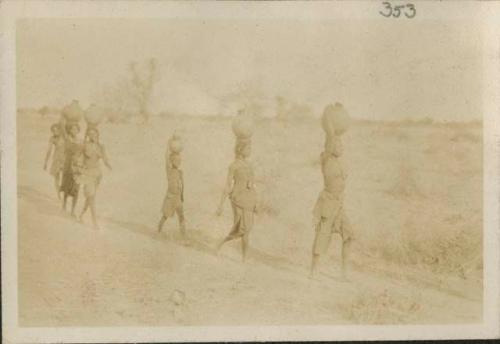 Women carrying water near Fort Lamy