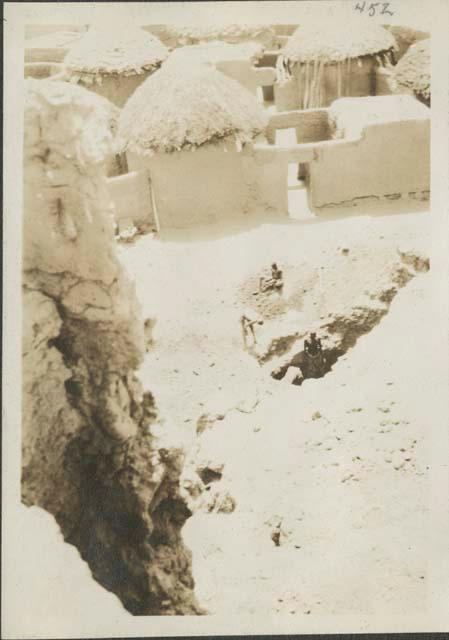 View of excavation from tower