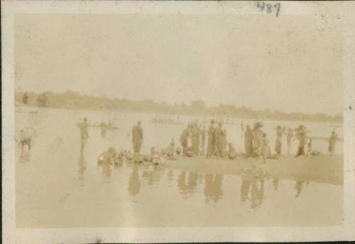 Sultan of Goulfei crossing the Chari River