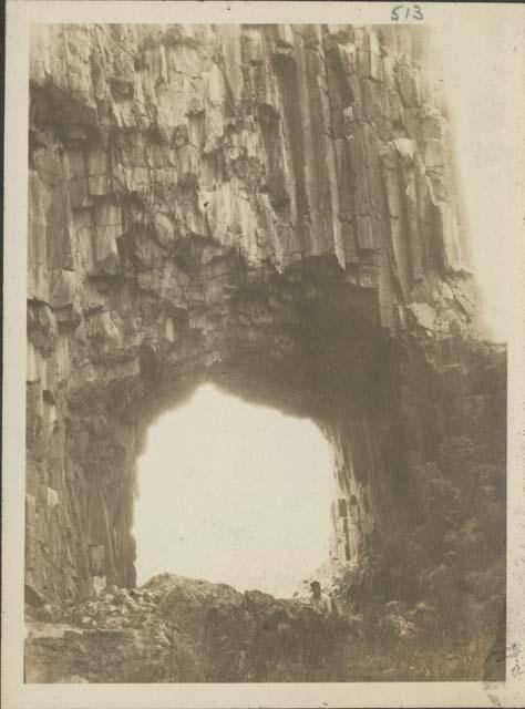 View of cave from entrance of another cave