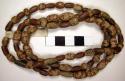 Bead necklace (brown and brown-white colored stone beads)