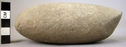 Stone, ground stone, pestle, ovoid, 1 end tapered