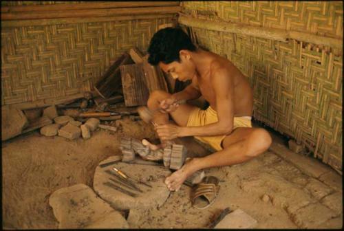 Wood carving in Ayun workshop