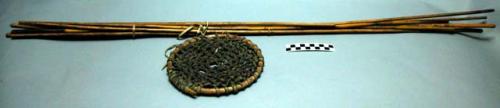 Game - wickerwork hoop and sending sticks