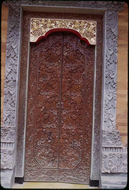 Carved door