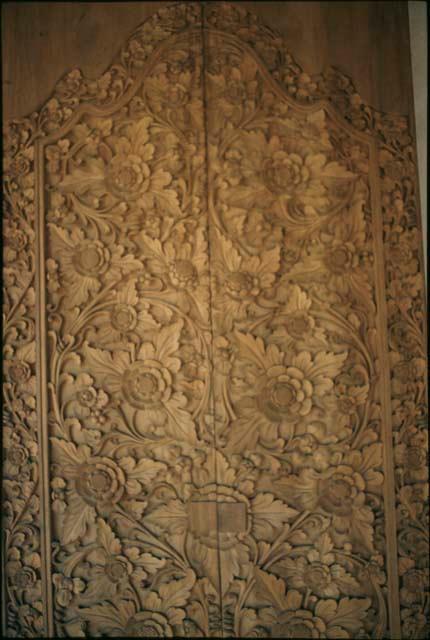 Carved door