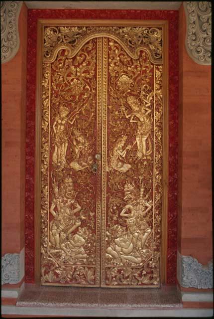 Carved door