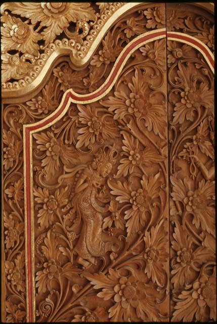 Carved door detail