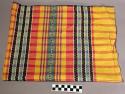 Apron pattern - all cotton with red, yellow and light tan plaid in plain weave w