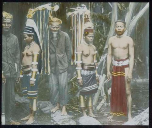 Lantern slide of Land Dayaks