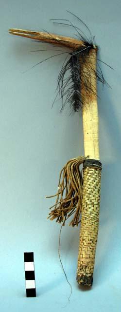 Stork-like food spearing stick - ceremonial