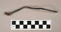 Plastic and metal composite, eye glasses, temple, fragment