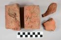 Architectural, brick (7), brick with ahdered nail (1), fragments