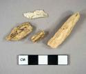 Organic, bone, faunal remain, mammal (7), calcined (1), fragments; Organic, wood, fragment