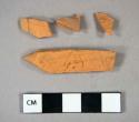 Ceramic, earthenware, redware, unglazed, body sherds