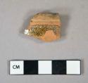 Ceramic, coarse earthenware, glazed redware rim sherd