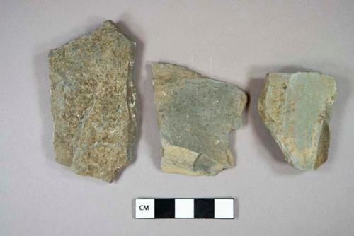 Non-cultural slate fragments