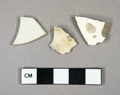 Ceramic, refined earthenware, whiteware and pearlware body sherds