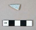 Ceramic, refined earthenware, blue transfer print whiteware rim sherd