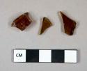 Glass, brown bottle fragments