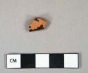 Ceramic, coarse earthenware, black glazed redware body sherd