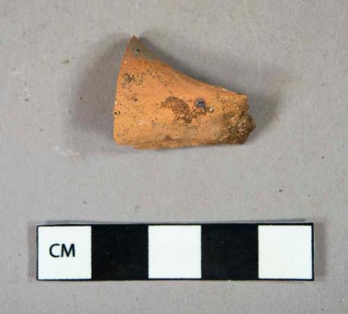 Ceramic, coarse earthenware, glazed redware body sherd