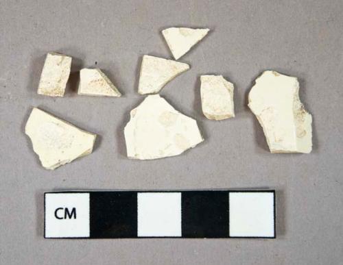 Ceramic, refined earthenware, creamware body sherds