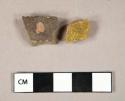 Ceramic, coarse earthenware, glazed redware body sherds