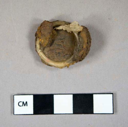 Ferrous metal, bottle cap fragment