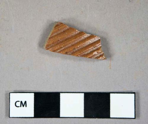 Ceramic, coarse earthenware, nottingham-type stoneware body sherd