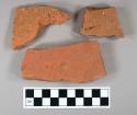 Brick fragments, including roofing tile