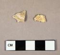 Ceramic, refined earthenware unglazed body sherd and coal ash fragments