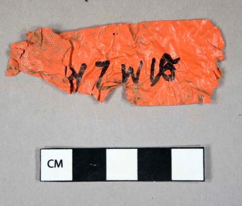 Plastic, flagging tape, orange, label: "N7W10"