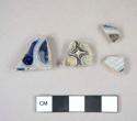 Ceramic, coarse earthenware, westerwald stoneware body sherds