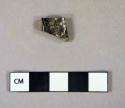 Ceramic, coarse earthenware, manganese mottled rim sherd