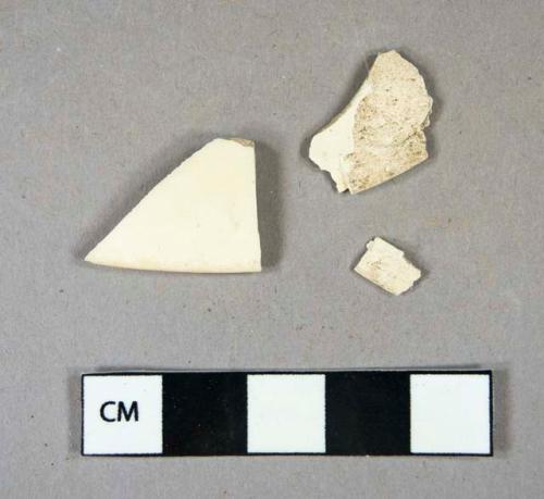 Ceramic, refined earthenware, creamware body and rim sherds