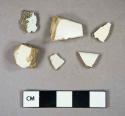 Ceramic, refined earthenware, whiteware body and rim sherds, pearlware body sherd, creamware body sherd