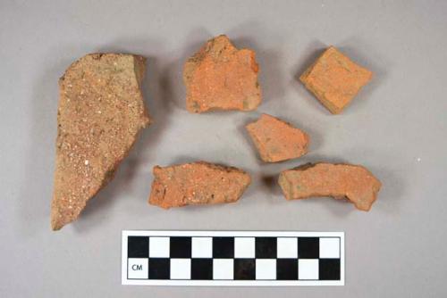 Brick fragments, possible roofing tile