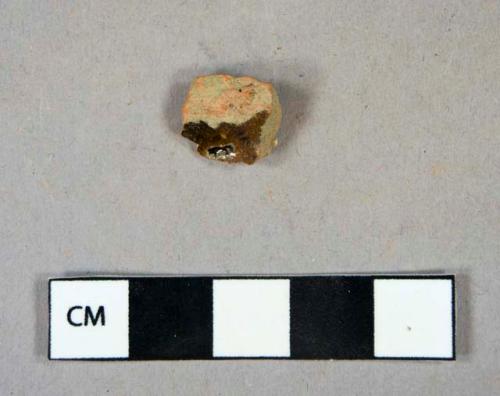 Ceramic, coarse earthenware, glazed redware body sherd