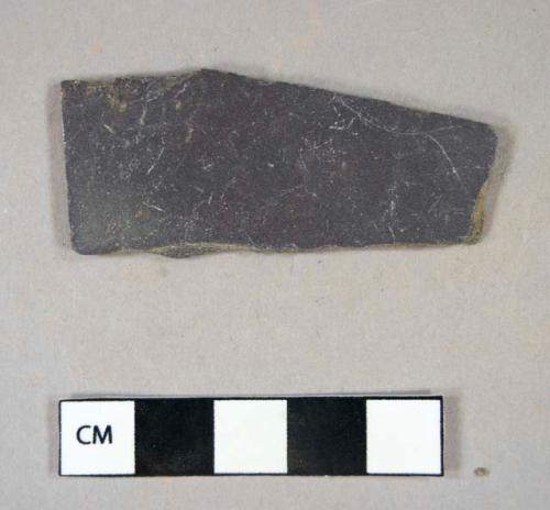 Stone, architectural, slate fragment